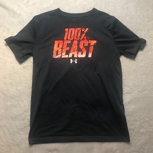 “100% BEAST” Under Armor youth large tee